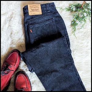 Levi's Vintage 950 Relaxed Fit Tapered Leg Orange Tab Black Jeans